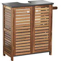 Élément sous lavabo 2 portes acacia/MDF Element - TENDANCE