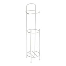Dérouleur papier WC avec réserve métal blanc H65 cm - TENDANCE