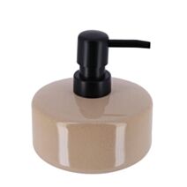 Distributeur à savon grés laqué beige 400ml - TENDANCE