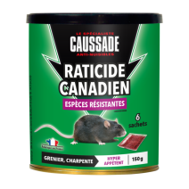 Raticide canadien céréales espèces résistantes 6x25gr - CAUSSADE 