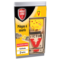 2 Tapettes à souris bois préappaté - PROTECT EXPERT 