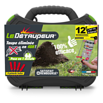 Piège à taupes de type pyrotechnique + 4 recharges - LE DETAUPEUR