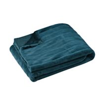 Plaid Fluffy uni 130 x 160 cm bleu canard - LOVELY CASA