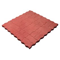 Pavé autobloquant S Lisse 12,5x24,5x5cm Rouge