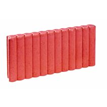 Bordure de jardin rondin rouge 20x50x6,5cm