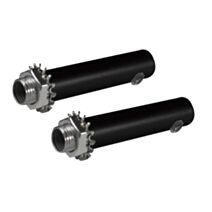 2 serre-câbles métal noir H. 5cm