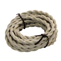 Câble électrique textile torsadé lin - L.3M