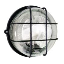 Hublot rond Rana noir IP44 sans lampe 100W max E27 Ø200xH.98mm 