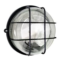 Hublot rond Rana noir IP44 sans lampe 100W max E27 Ø200xH.98mm