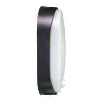 Hublot ovale Aludra noir IP54 8W couleurs réglables L.120x210mm 
