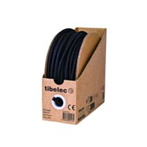 Bobinot de câble électrique tissu noir 25m