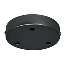 Plafonnier métal rond finition titane 3 câbles Ø120mm - TIBELEC