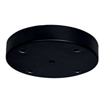 Plafonnier métal rond noir 5 câbles Ø150mm - TIBELEC