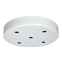 Plafonnier métal rond blanc 5 câbles Ø150mm - TIBELEC