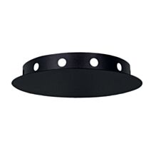Plafonnier métal rond noir 12 câbles Ø180mm - TIBELEC