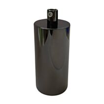 Douille avec cache E27 noir chrome haut - TIBELEC