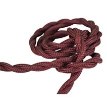 Câble électrique torsadé tissu lie de vin 3m - TIBELEC