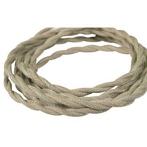 Câble électrique torsadé tissu lin 3m - TIBELEC