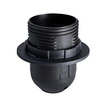 Douille E27 plastique PET 30% recyclé noire avec bague - TIBELEC