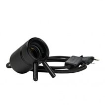Lampe douille à poser noire