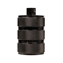 Kit douille E27 cache douille métal trois bandes noir - TIBELEC