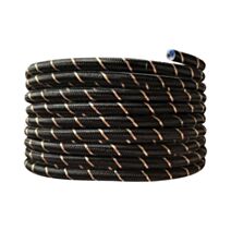 Câble électrique rond Ø6,2mm 3m tissu noir et or - TIBELEC