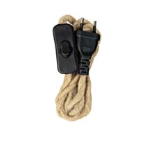 Kit précâblé 2 fils tissu torsadé corde 1,5m beige - TIBELEC