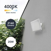 Projecteur LED 20W full screen blanc IP65 - TIBELEC