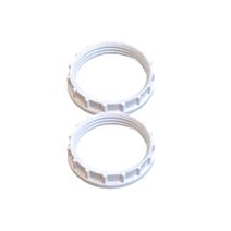 Bague de fixation abat-jour 48mm blanche x2 pour douille E27 - TIBELEC
