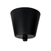 Pavillon cache-fils conique plastique Ø90mm noir - TIBELEC