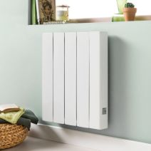 Radiateur à inertie pierre naturelle Talana 1000W blanc - HEALLUX