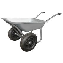 Brouette jardin galva 100l 2roues gonflables