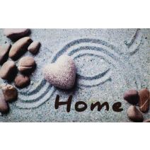 Tapis paillasson déco boston galet cœur 50x80cm