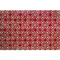 Tapis coco nature rouge 40 x 60 cm