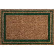 Tapis grattant coco naturel bordure verte 40x60cm
