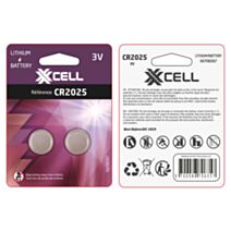 Piles bouton lithium haute capacité CR2025 XXCELL