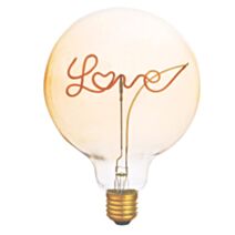 Ampoule LED  Filament Love A Poser Globe Ambre G125 2W 120Lm E27 2100K Boite1 XXCELL