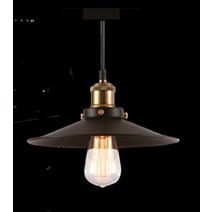 Luminaire à suspendre métal noir or 1m e27+st64 claire