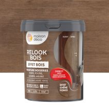 Peinture Relook bois chêne foncé effet bois 0,75L - MAISON DECO