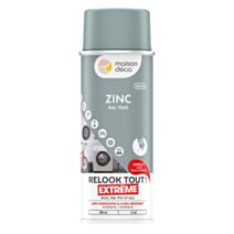 Peinture aérosol multi-supports zinc satin 0,4L extérieur - MAISON DECO