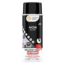 Peinture aérosol multi-supports noir laqué 0,4L extérieur - MAISON DECO