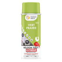 Peinture aérosol Relook Tout Extrême satin vert prairie 400ml - MAISON DECO