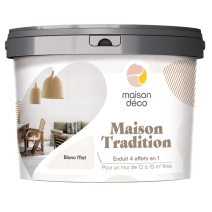 Enduit 4en1 Maison Tradition blanc mat 1L - MAISON DECO 