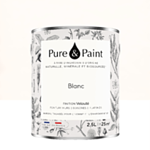 Peinture Multi-Supports Velours Blanc 2,5L - PURE & PAINT