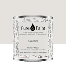 Peinture Multi-Supports Velours Calcaire 0,5L - PURE & PAINT
