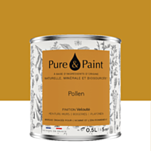 Peinture Multi-Supports Velours Pollen 0,5L - PURE & PAINT