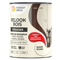 Peinture Relook Bois Blanc écume 1L - MAISON DECO