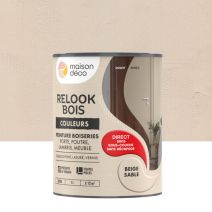 Peinture Relook Bois Beige sable 1L - MAISON DECO
