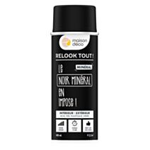 Bombe de peinture Relook Tout minéral noir 400ml - MAISON DECO