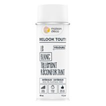 Bombe de peinture Relook Tout velours blanc 400ml - MAISON DECO